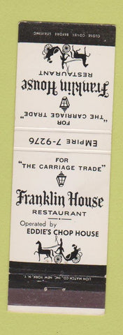 Matchbook Cover - Franklin House Restaurant  Rochester NY
