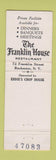 Matchbook Cover - Franklin House Restaurant  Rochester NY
