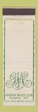 Matchbook Cover - Genesee Valley Club Rochester NY