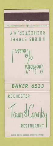 Matchbook Cover - Town and Country Restaurant Rochester NY