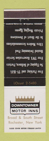 Matchbook Cover - Downtowner Motor Inns Rochester NY WEAR