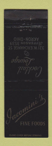 Matchbook Cover - Jacomini's Restaurant Akron OH