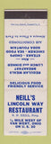Matchbook Cover - Neill's Lincoln Way Restaurant Van Wert OH