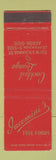 Matchbook Cover - Jacomini's Restaurant Akron OH