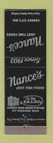 Matchbook Cover - Nance's Restaurant Kansas City MO