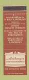 Matchbook Cover - Anthony's Fine Restaurants Boston Lynn Swampscott MA