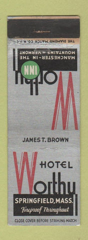 Matchbook Cover - Hotel Worthy Manchester VT WEAR