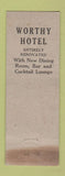 Matchbook Cover - Hotel Worthy Manchester VT WEAR