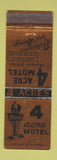 Matchbook Cover - 4 Acre Motel Kansas City MO