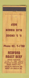 Matchbook Cover - Redford Roast Beef