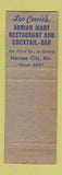 Matchbook Cover - Leo Cowie's Adrian Mart Restaurant Kansas City MO