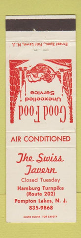 Matchbook Cover - Swiss Tavern Pompton Lakes NJ