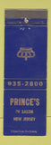 Matchbook Cover - Prince's Salem NJ WEAR