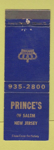 Matchbook Cover - Prince's Salem NJ WEAR