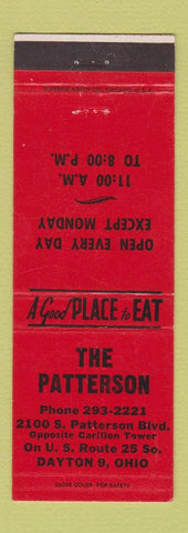 Matchbook Cover - The Patterson Dayton OH restaurant