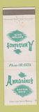 Matchbook Cover - Annario's Dayton OH Italian restaurant pizza