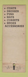 Matchbook Cover - JE Thompson Women's Clothes Rochester NY WEAR