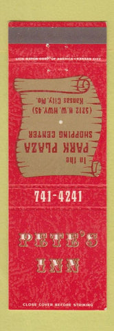 Matchbook Cover - Pete's Inn Kansas City MO