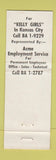 Matchbook Cover - Kelly Girl Temp Service Kansas City MO WEAR