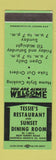 Matchbook Cover - Tessie's Restaurant Garfield Heights OH
