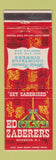 Matchbook Cover - Ed Zaberer's Restaurant Wildwood NJ
