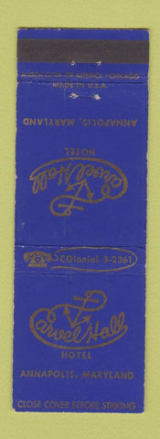 Matchbook Cover - Carvel Hall Hotel Annapolis MD