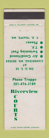 Matchbook Cover - Riverview Courts Motel Cambridge MD? WEAR