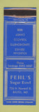 Matchbook Cover - Fehl's Sugar Bowl Baltimore MD WEAR