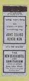 Matchbook Cover - New Beach Hotel Sanitarium Soap Lake WA