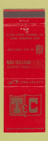 Matchbook Cover - Town and Country Motor Inn Mount Vernon WA