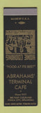 Matchbook Cover - Abrahams' Terminal Cafe Ponca City OK SAMPLE