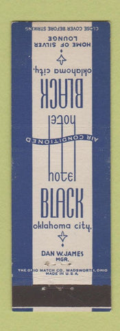 Matchbook Cover - Hotel Black Oklahoma City OK