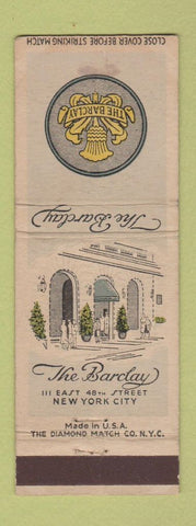 Matchbook Cover - Barclay Hotel New York City