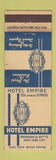 Matchbook Cover - Hotel Empire New York City