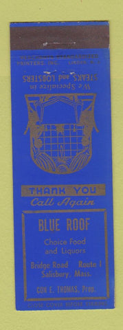Matchbook Cover - Blue Room Restaurant Salisbury MA