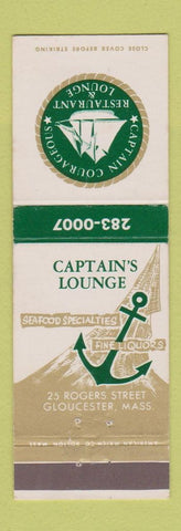 Matchbook Cover - Captain Courageous Restaurant Gloucester MA