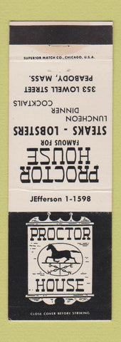 Matchbook Cover - Proctor House Peabody MA