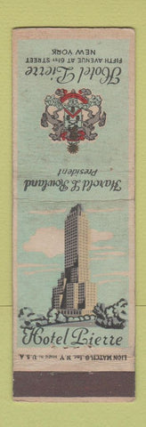 Matchbook Cover - Hotel Pierre New York City WEAR