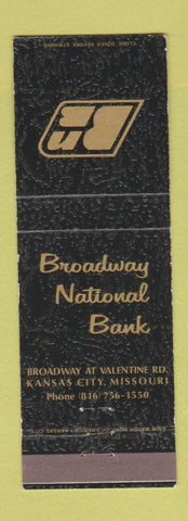Matchbook Cover - Broadway National Bank Kansas City MO