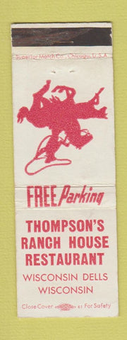 Matchbook Cover - Thompson's Ranch House Wisconsin Dells WI