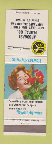Matchbook Cover - FTD Flowers Arbogast Indianapolis IN girlie