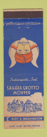 Matchbook Cover - Sahara Grotto Movper Indianapolis IN
