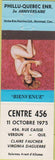 Matchbook Cover - Centre 456 1975 Verdun QC pinup
