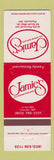Matchbook Cover - Jamie's Ice Cream Plymouth NH Lincoln restaurant