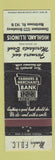Matchbook Cover - Farmers and Merchants Bank Highland IL