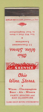 Matchbook Cover - Ohio Wine Stores OH WEAR