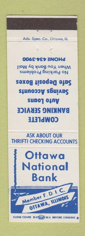 Matchbook Cover - Ottawa National Bank IL