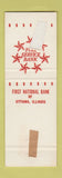 Matchbook Cover - First National Bank Ottawa IL