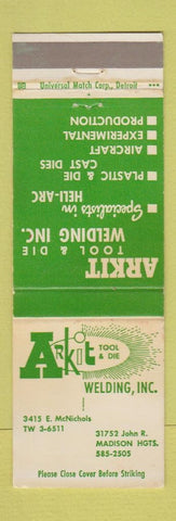 Matchbook Cover - Arkit Tool Die Welding Madison Heights MI WEAR