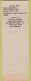 Matchbook Cover - Keystone Match Club Allentown PA pinup